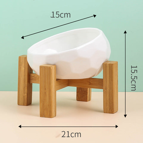 Ceramic Slanted Bowl for Pets