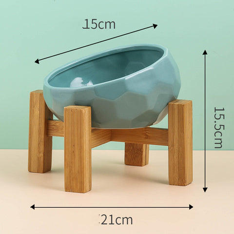 Ceramic Slanted Bowl for Pets