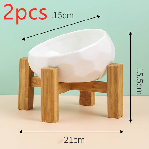 Ceramic Slanted Bowl for Pets