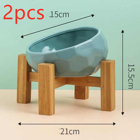 Ceramic Slanted Bowl for Pets