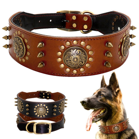 Anti-Bite Studded Dog Collar