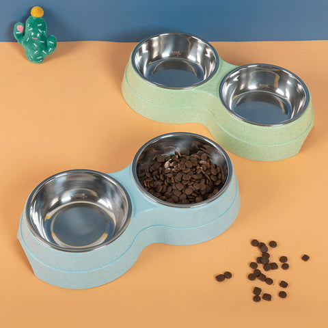 Double Bowl Stainless Feeder