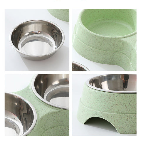 Double Bowl Stainless Feeder