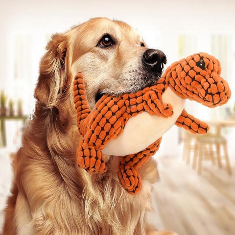 Dinosaur Plush Chew Toy for Dogs