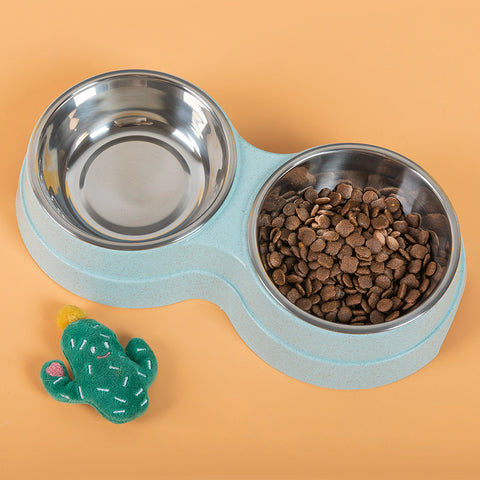 Double Bowl Stainless Feeder